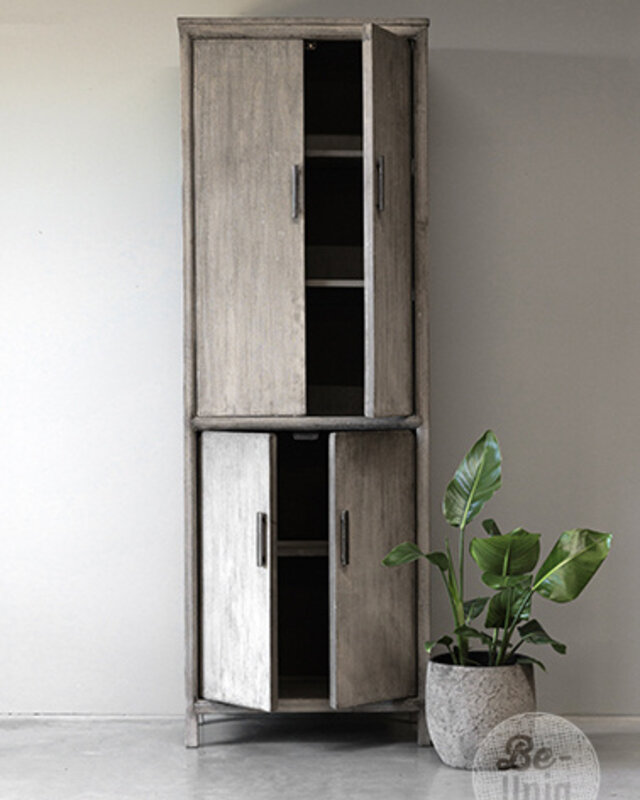 Be-Uniq 4-Deurs Kast | Patine Collection | H220xB75xD40 cm