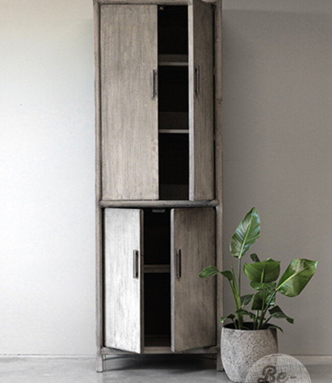Be-Uniq 4-Deurs Kast | Patine Collection | H220xB75xD40 cm