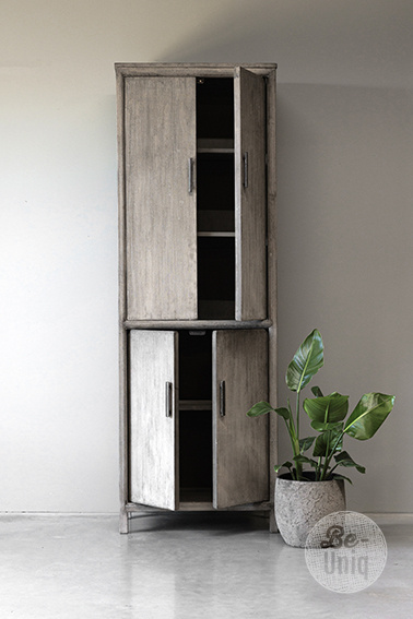 Be-Uniq 4-Deurs Kast | Patine Collection | H220xB75xD40 cm