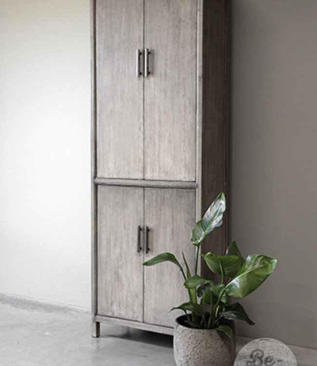 Be-Uniq 4-Deurs Kast | Patine Collection | H220xB75xD40 cm