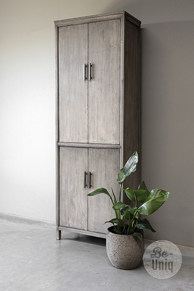 Be-Uniq 4-Deurs Kast | Patine Collection | H220xB75xD40 cm