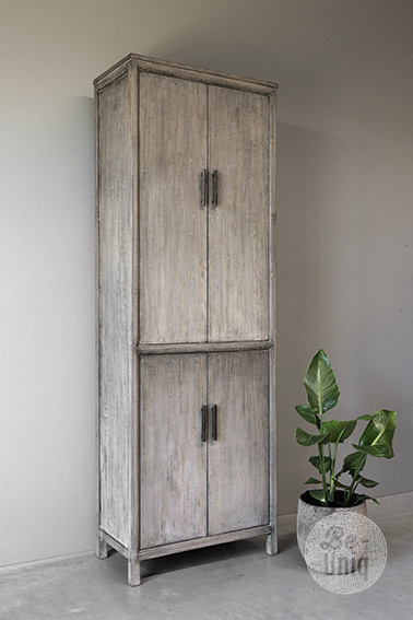 Be-Uniq 4-Deurs Kast | Patine Collection | H220xB75xD40 cm