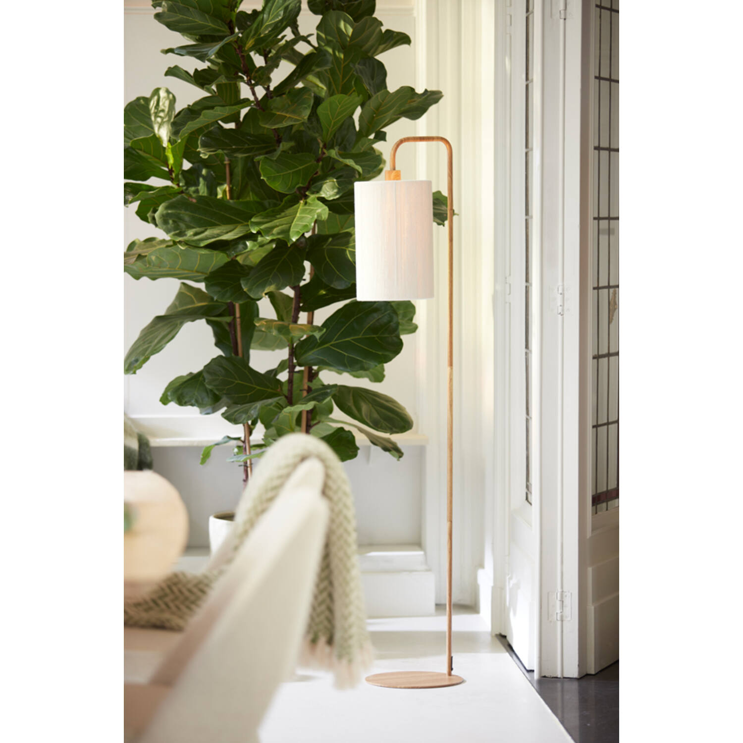 Light&Living Vloerlamp Donio | Hout | Naturel | H155 x B33,5 x D28 cm