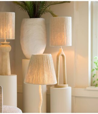 Light&Living Lampenkap Medana | Chenille Crème | 2 Maten
