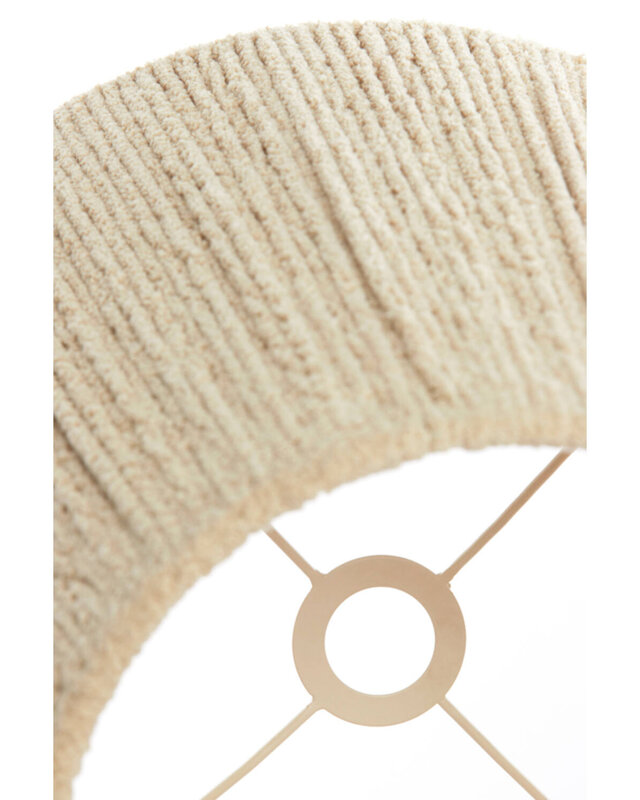 Light&Living Lampenkap Medana | Chenille Crème | 2 Maten
