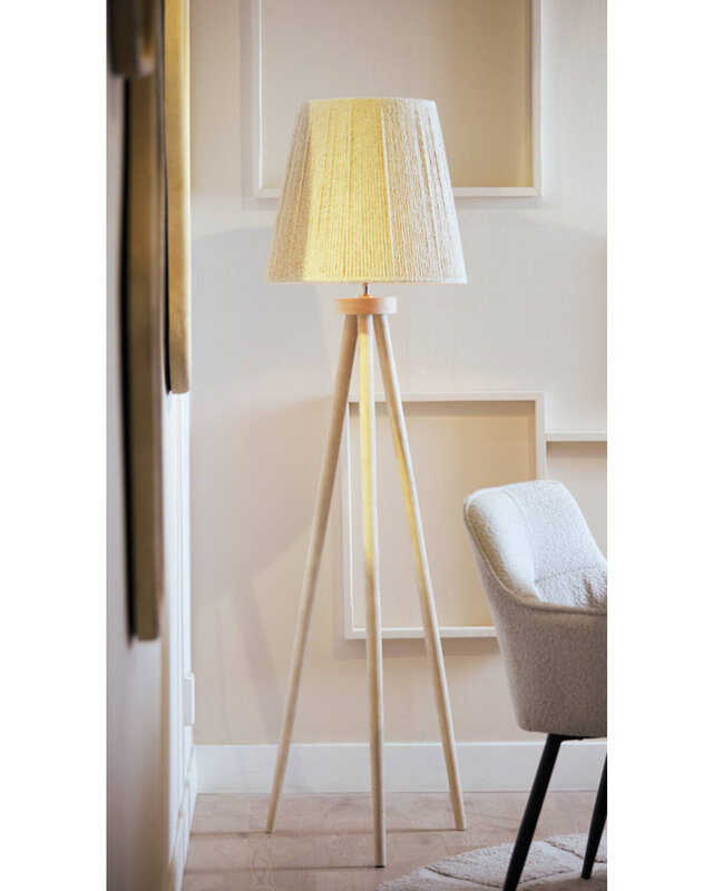 Light&Living Lampenkap Medana | Chenille Crème | 2 Maten