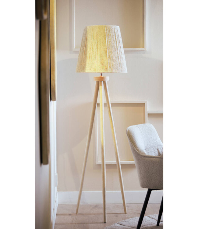 Light&Living Lampenkap Medana | Chenille Crème | 2 Maten