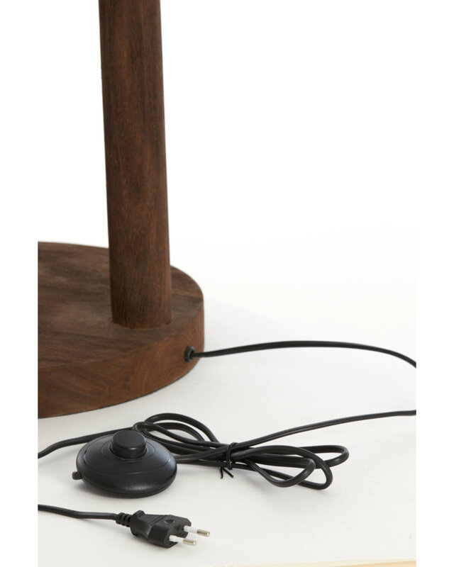 Light&Living Vloerlamp Xitta | Hout | Donkerbruin | H135 x D30 cm