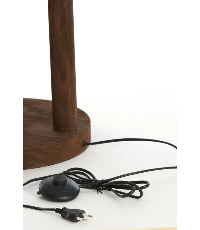 Light&Living Vloerlamp Xitta | Hout | Donkerbruin | H135 x D30 cm