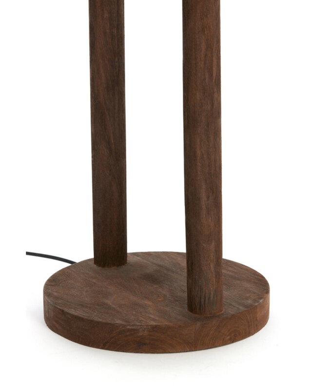 Light&Living Vloerlamp Xitta | Hout | Donkerbruin | H135 x D30 cm