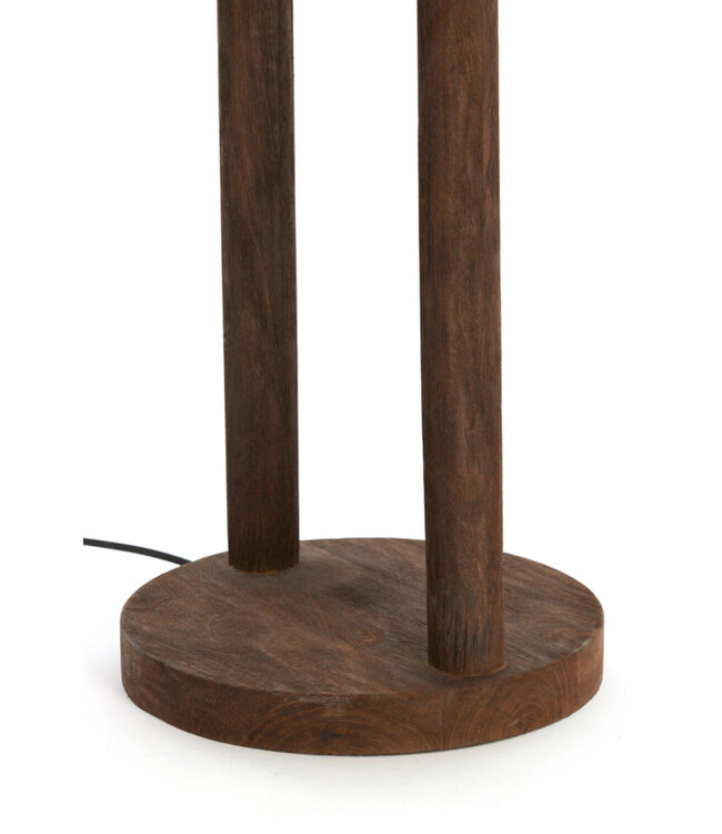 Light&Living Vloerlamp Xitta | Hout | Donkerbruin | H135 x D30 cm