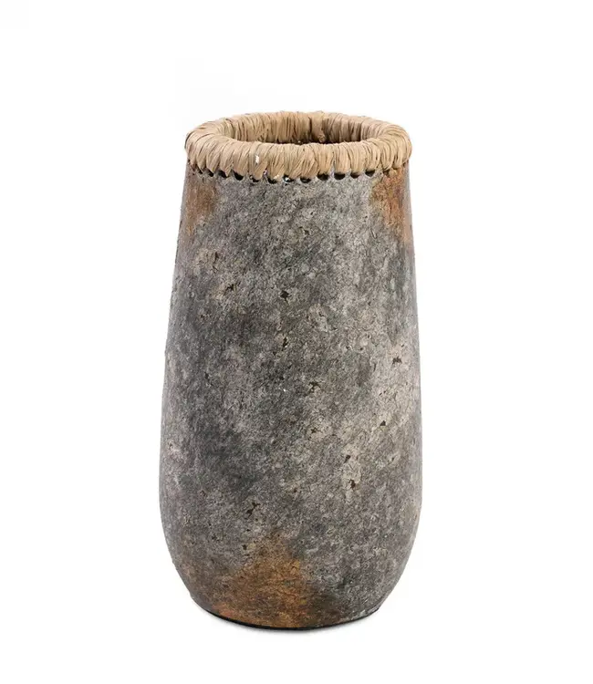 Bazar Bizar De Sluwe Vaas - Antiek Grijs - M