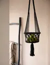 Bazar Bizar De Macramé Plantenhanger - Zwart - M_40