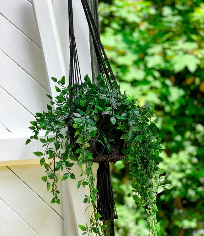 Bazar Bizar De Macramé Plantenhanger - Zwart - M_40