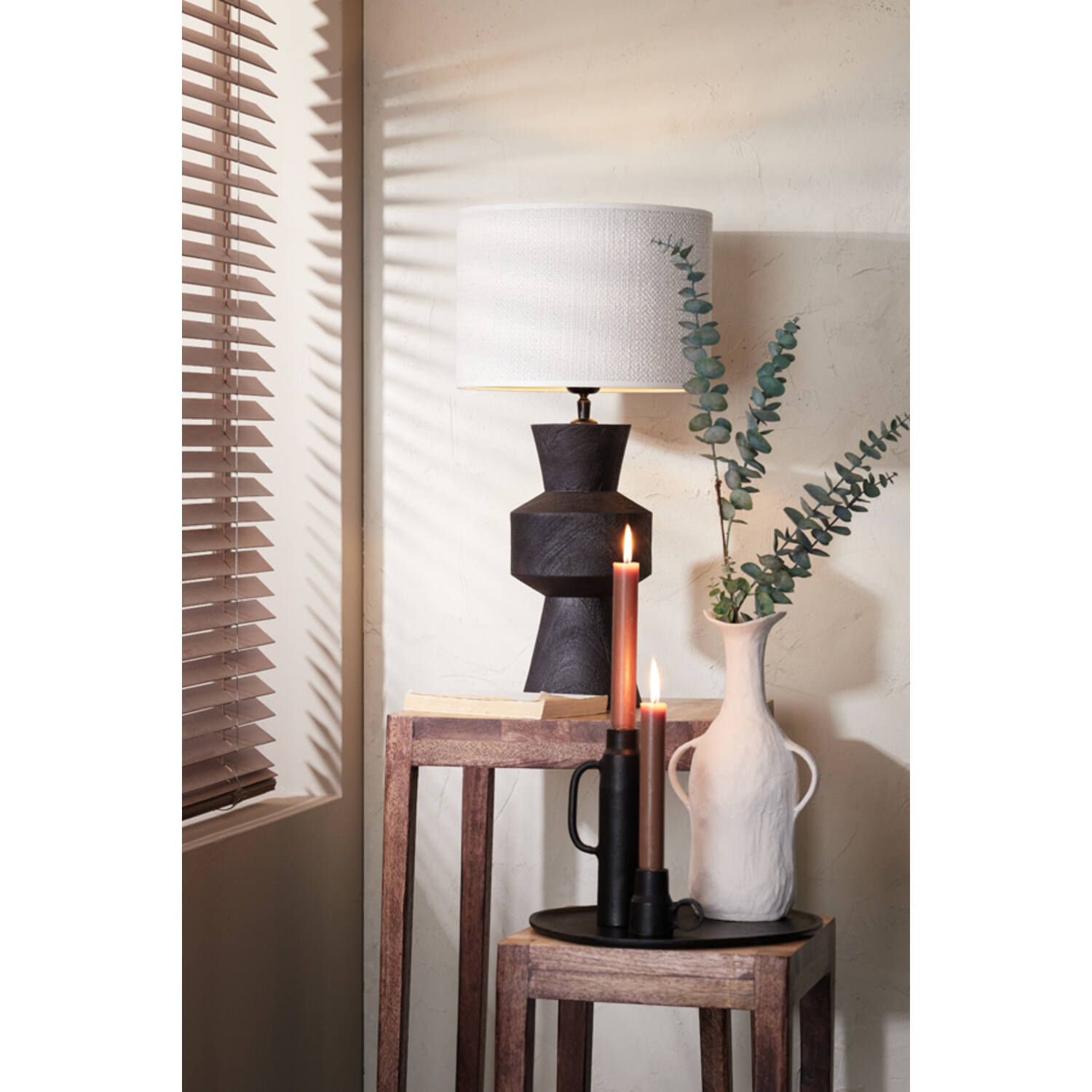 Light&Living Lampenkap Saverna | Gebroken Wit | Kies Maat