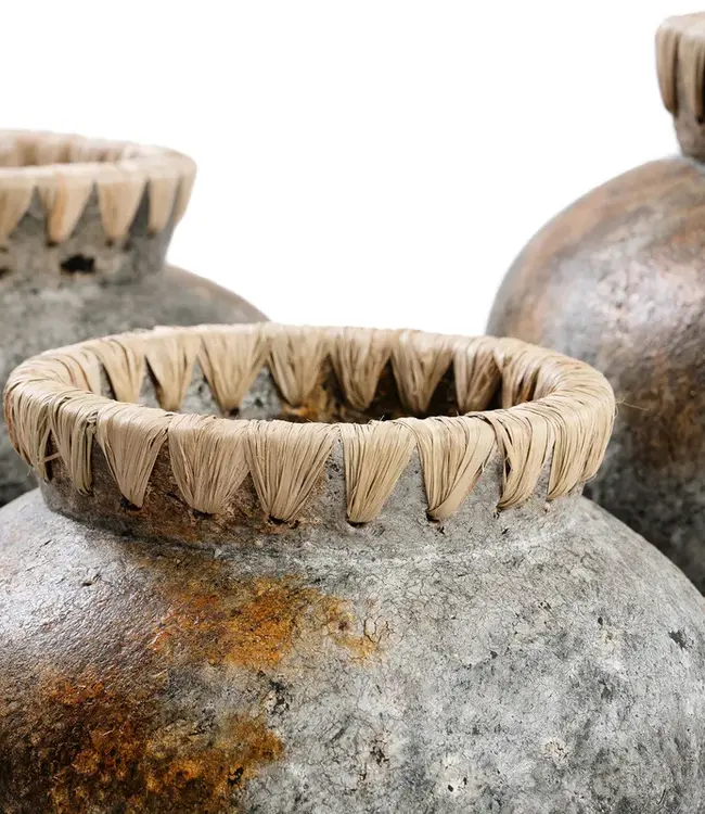 Bazar Bizar De Styly Vaas - Antiek Grijs - M