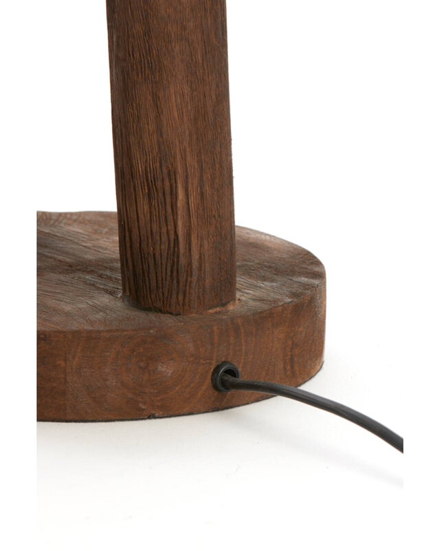 Light&Living Lampenvoet Xitta | Hout | Donkerbruin | H55 x D20 cm