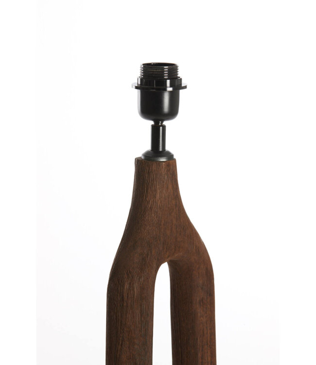 Light&Living Lampenvoet Xitta | Hout | Donkerbruin | H55 x D20 cm
