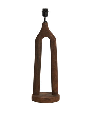 Light&Living Lampenvoet Xitta | Hout | Donkerbruin | H55 x D20 cm