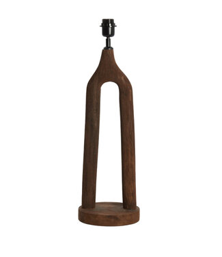 Light&Living Lampenvoet Xitta | Hout | Donkerbruin | H55 x D20 cm