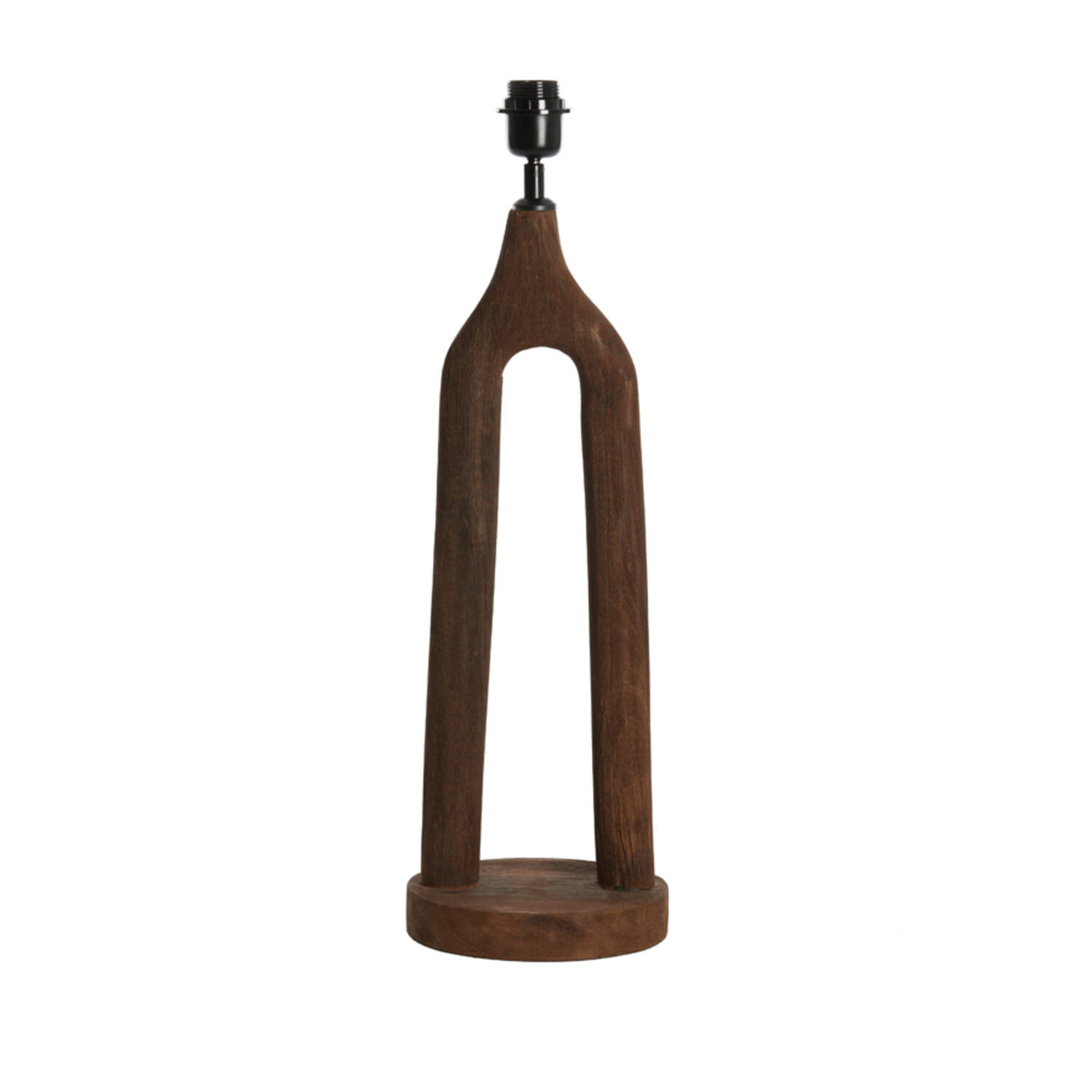 Light&Living Lampenvoet Xitta | Hout | Donkerbruin | H55 x D20 cm