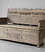 Be-Uniq Oude Bank Met Klep | Rustiek Verweerd | H95xB140xD52 cm