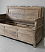 Be-Uniq Oude Bank Met Klep | Rustiek Verweerd | H95xB140xD52 cm