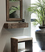 Be-Uniq Houten Kruk Lea | Met Linnen Zitkussen | Oud Hout