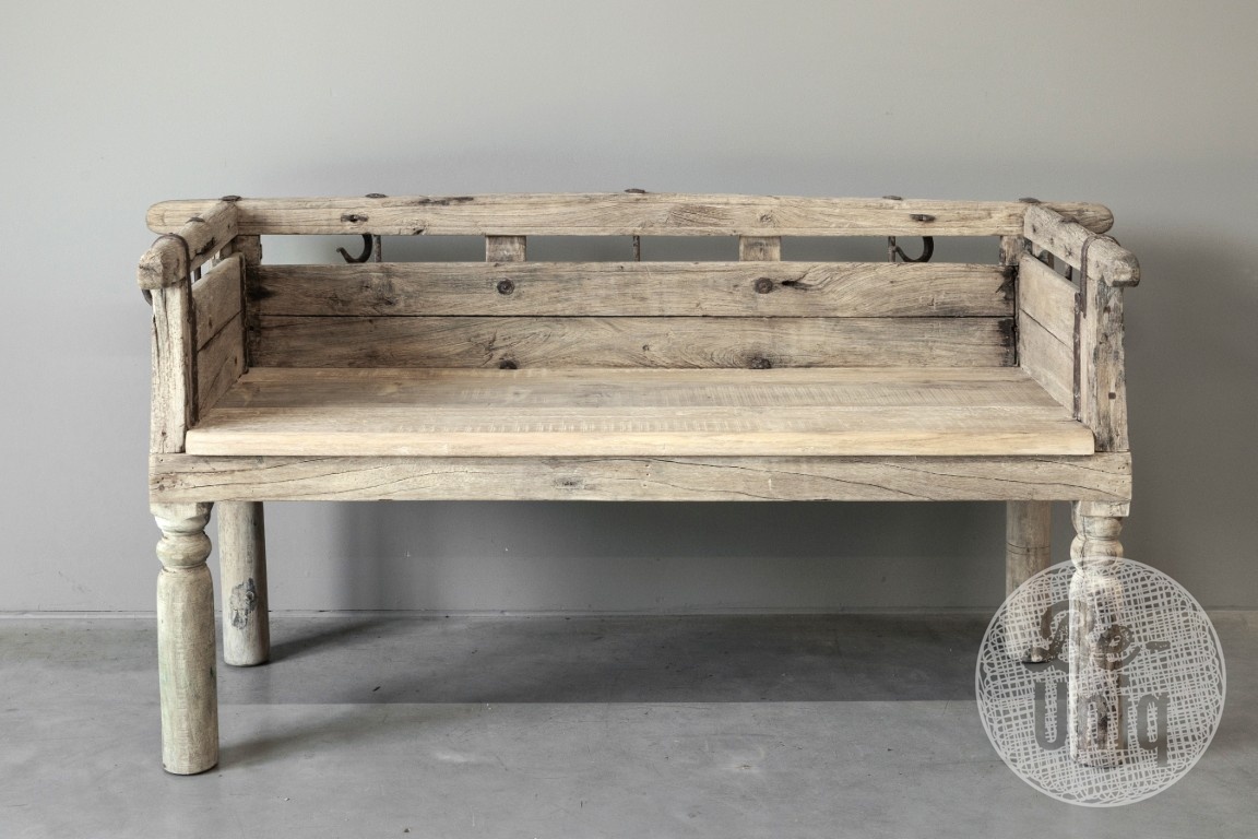 Be-Uniq Oud Bankje | India | H74 x B146 x D54 cm