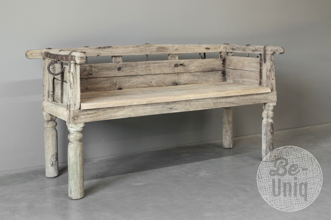 Be-Uniq Oud Bankje | India | H74 x B146 x D54 cm