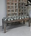 Be-Uniq Bankje Rustiek | Kelim Antraciet | H50xB120xD45 cm