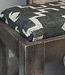 Be-Uniq Bankje Rustiek | Kelim Antraciet | H50xB120xD45 cm