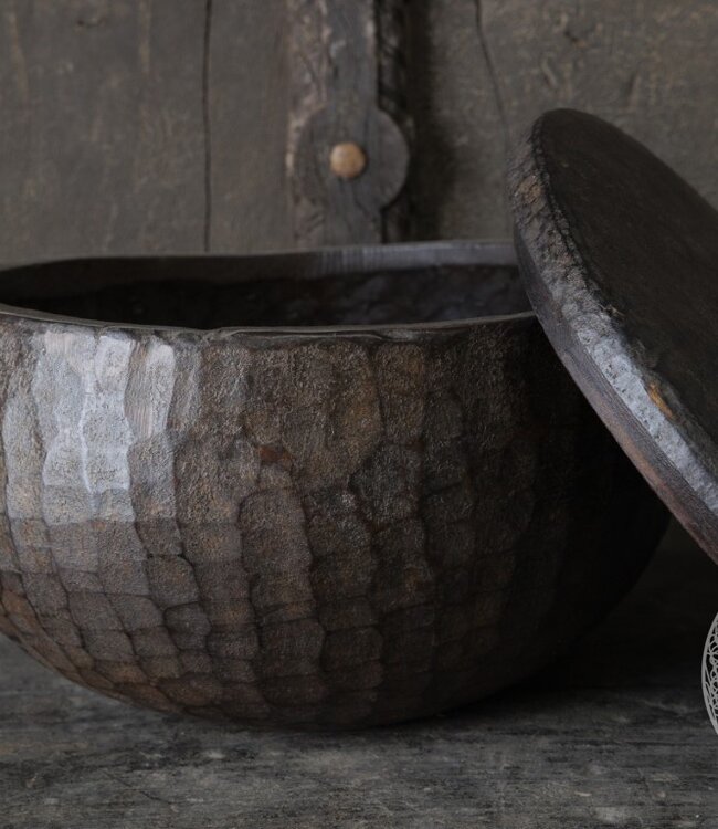 Be-Uniq Authentieke Bowl Met Deksel | Bruin