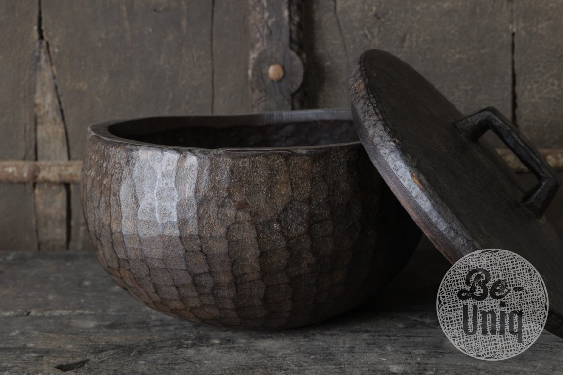 Be-Uniq Authentieke Bowl Met Deksel | Bruin