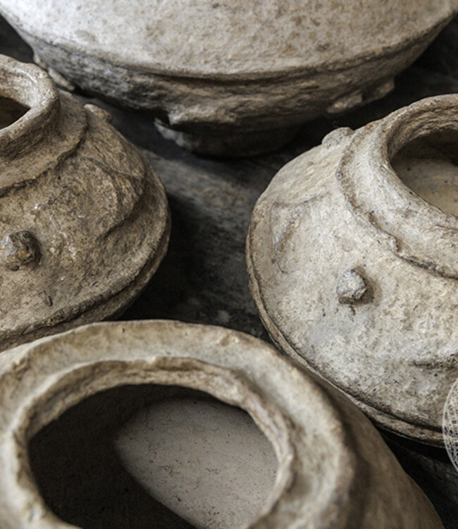 Be-Uniq Set Van 9 Oude Papier Mache Potten | India