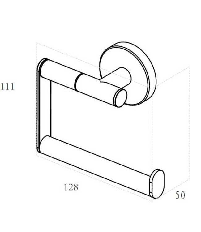 Wiesbaden Alonzo Toiletrolhouder Zonder Klep | Geborsteld Brons Koper