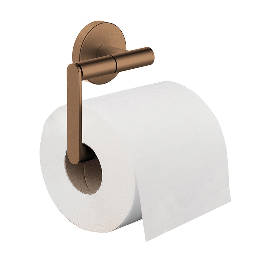 Wiesbaden Alonzo Toiletrolhouder Zonder Klep | Geborsteld Brons Koper