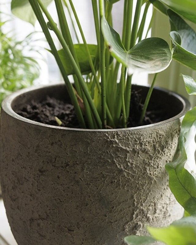 Be-Uniq Pot Flora | Set Van 2 H30 x D30 cm | Earth Finish