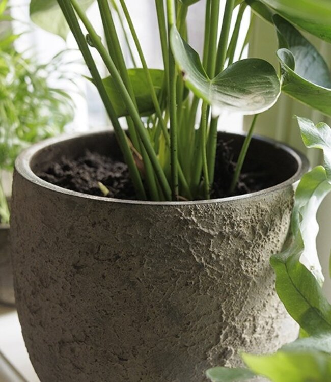 Be-Uniq Pot Flora | Set Van 2 H30 x D30 cm | Earth Finish