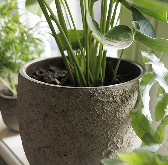 Be-Uniq Pot Flora | Set Van 2 H30 x D30 cm | Earth Finish