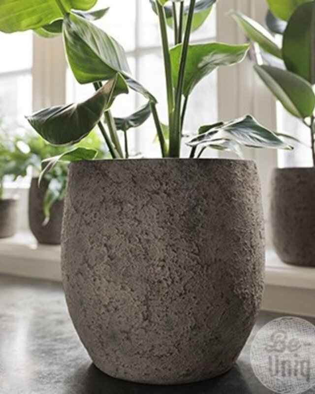 Be-Uniq Pot Flora | Set Van 2 H30 x D30 cm | Earth Finish