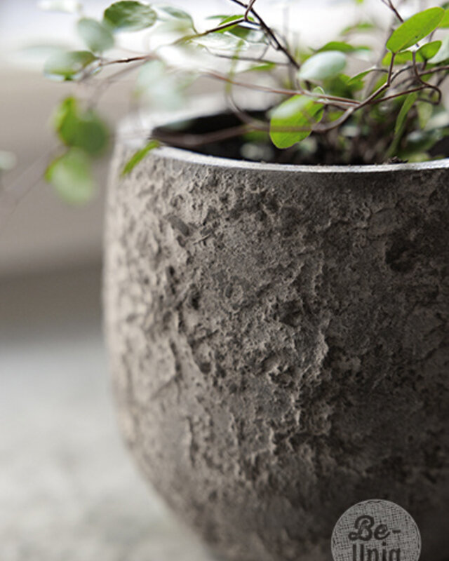 Be-Uniq Pot Flora | Set Van 2 | H25 x D25 cm | Earth Finish