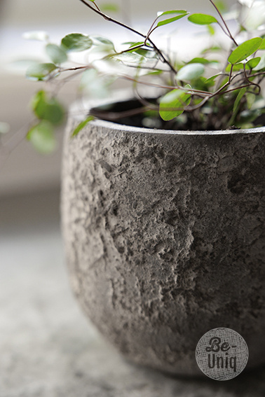 Be-Uniq Pot Flora | Set Van 2 | H25 x D25 cm | Earth Finish