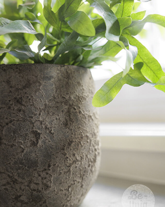Be-Uniq Pot Flora | Set Van 2 | H19 x D17 cm | Earth Finish