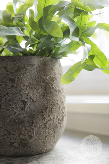 Be-Uniq Pot Flora | Set Van 2 | H19 x D17 cm | Earth Finish