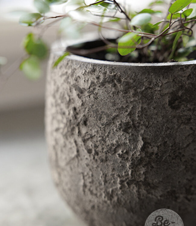 Be-Uniq Pot Flora | Set Van 2 | H19 x D17 cm | Earth Finish