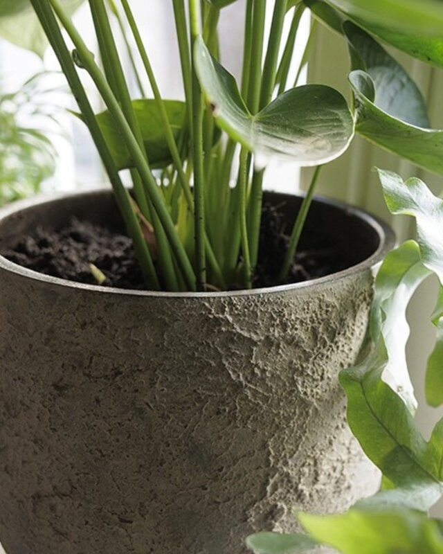 Be-Uniq Pot Flora | Set Van 2 | H13 x D12 cm | Earth Finish