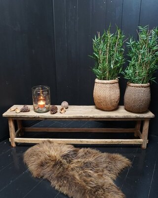 Rene Houtman Eetkamerbank | Oud Hout | L180 x B34 x D47 cm