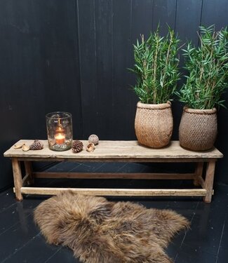 Rene Houtman Eetkamerbank | Oud Hout | L180 x B34 x D47 cm
