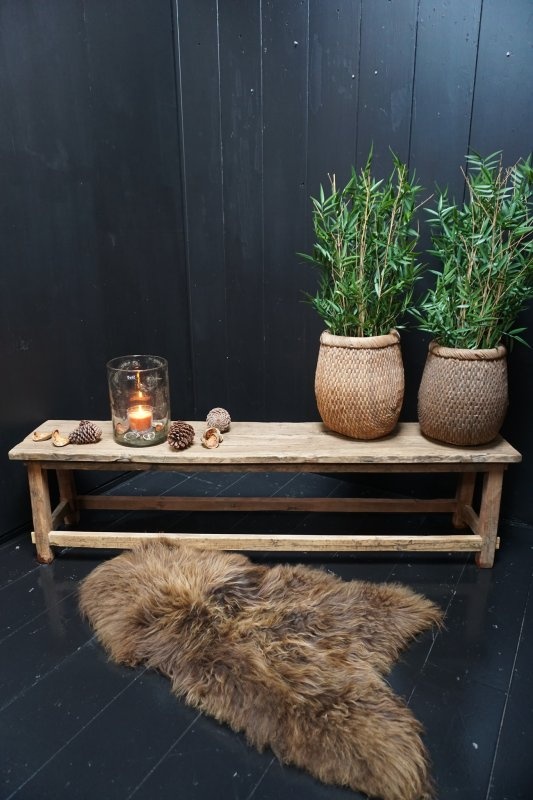 Rene Houtman Eetkamerbank | Oud Hout | L180 x B34 x D47 cm